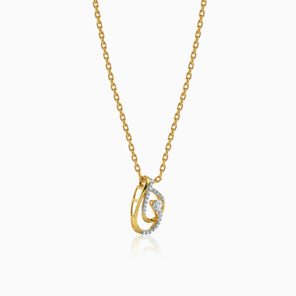 Gold Loop Twist Lab Grown Diamond Ring