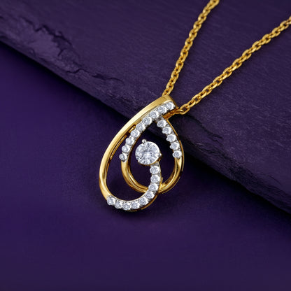 Gold Loop Twist Lab Grown Diamond Ring