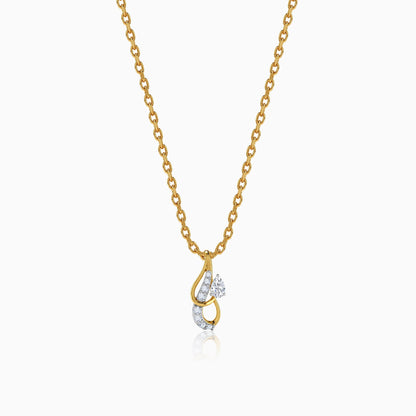 Gold Radiant Forme Lab Grown Diamond Pendant