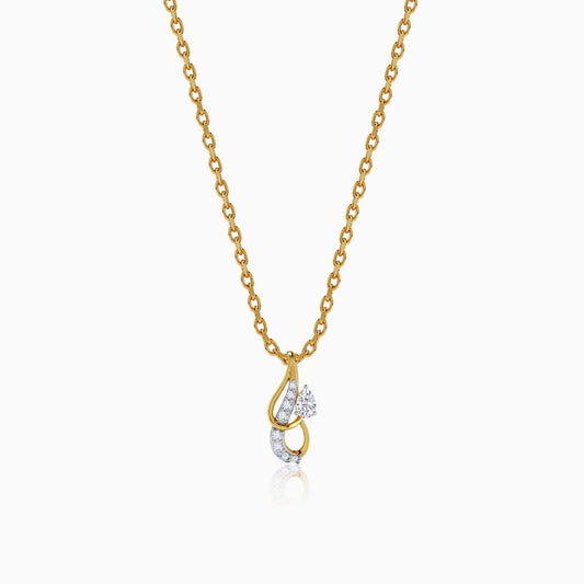 Gold Radiant Forme Lab Grown Diamond Pendant