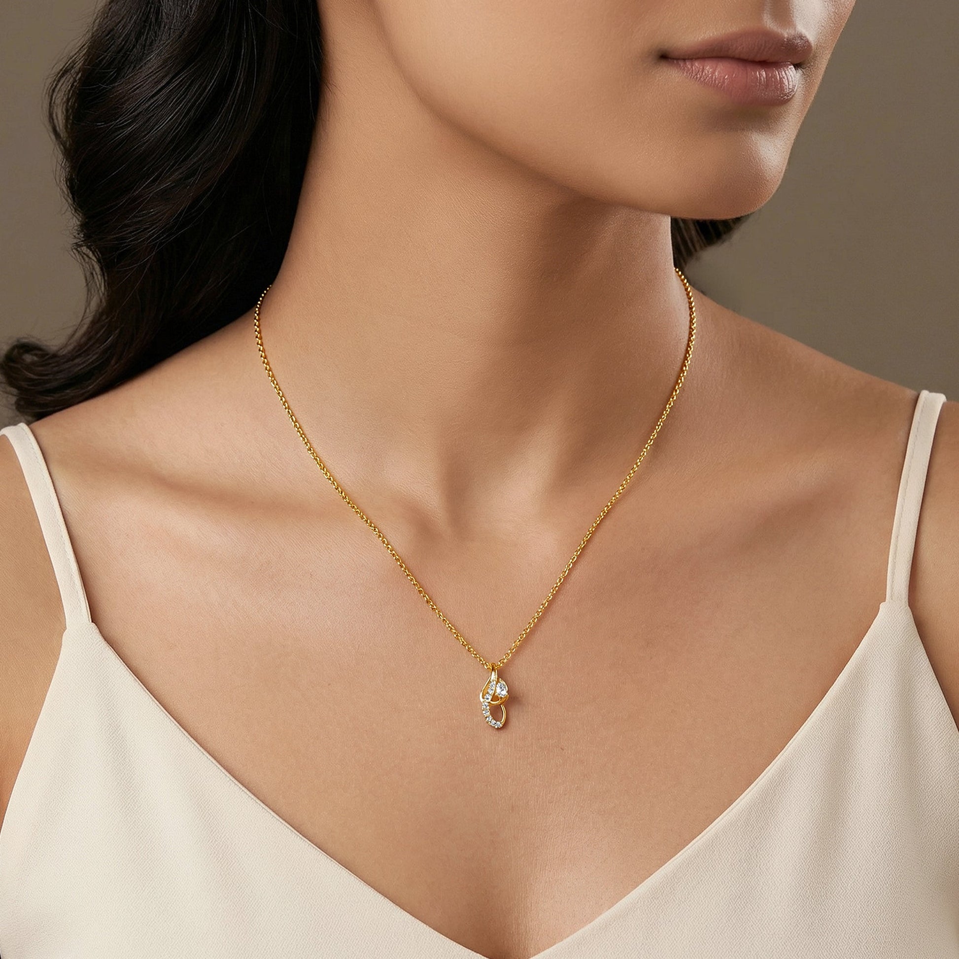 Gold Radiant Forme Lab Grown Diamond Pendant
