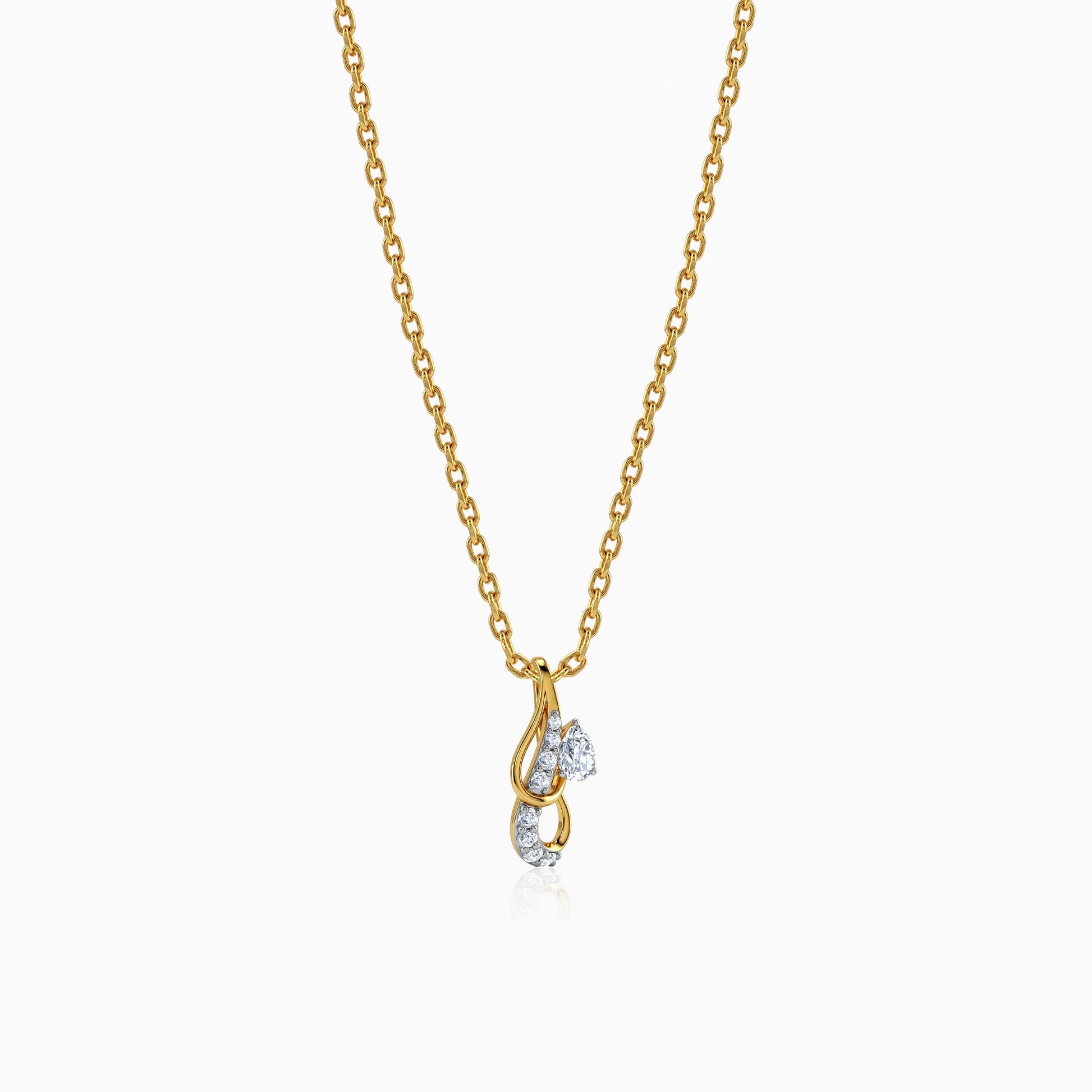 Gold Radiant Forme Lab Grown Diamond Pendant