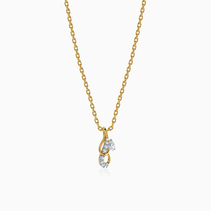 Gold Radiant Forme Lab Grown Diamond Pendant
