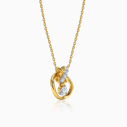 Gold Borealis Lab grown Diamond Pendant