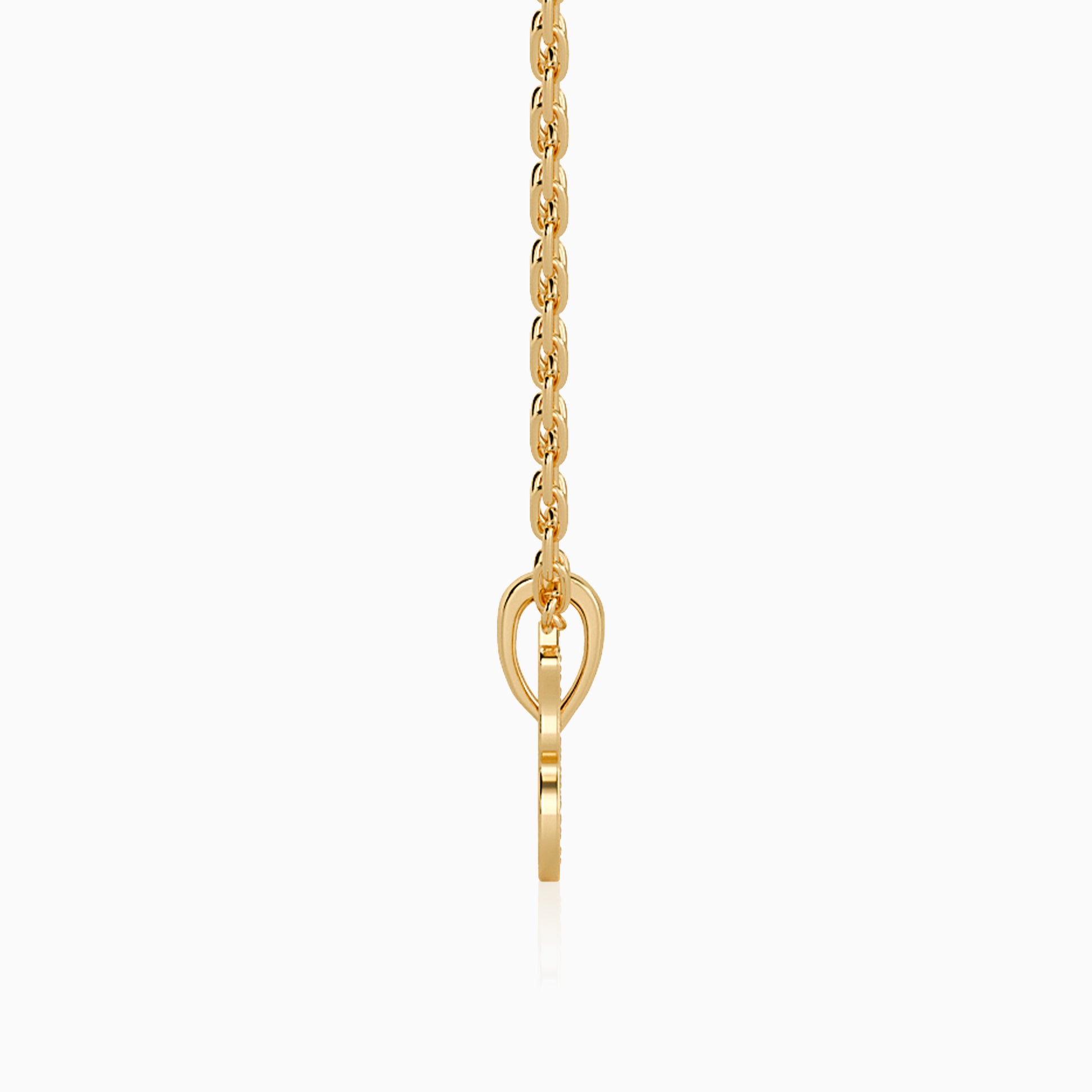Gold Fluttering Smile Lab Grown Diamond Pendant