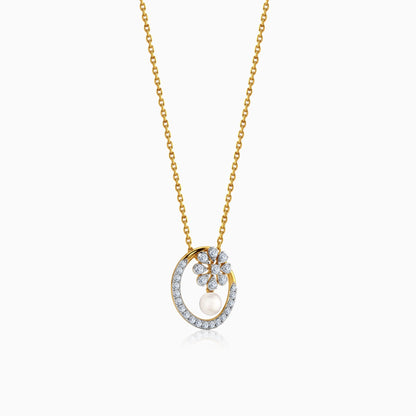 Anushka Sharma Gold Amata Floral Lab Grown Diamond Pendant