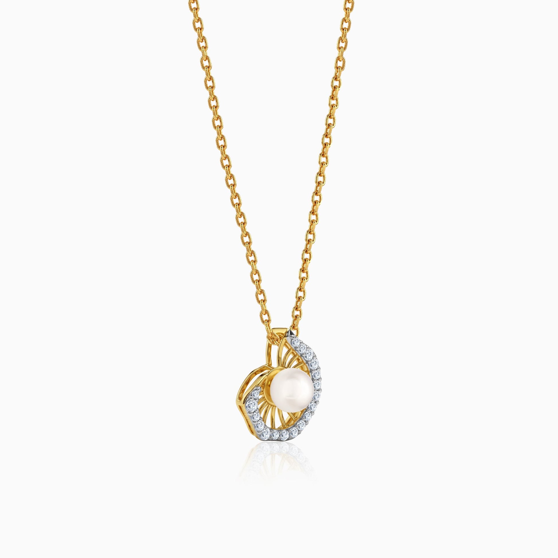 Gold Ocaso Lab Grown Diamond Pendant