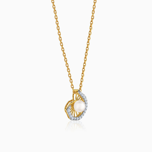 Gold Ocaso Lab Grown Diamond Pendant