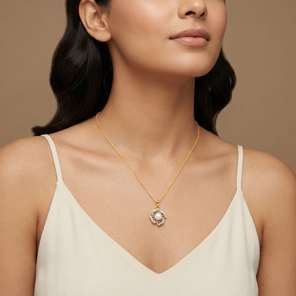 Anushka Sharma Gold Pearl of Fortune Lab Grown Diamond Pendant