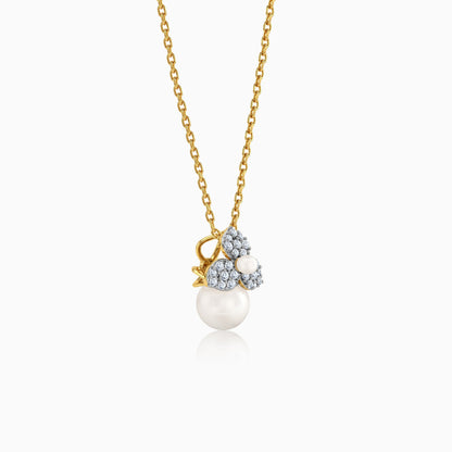 Anushka Sharma Gold Pearl Bud Story Lab Grown Diamond Pendant