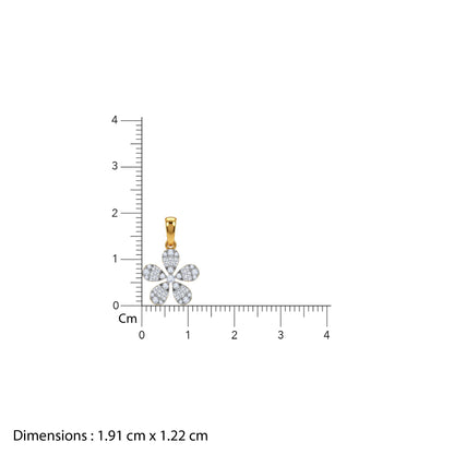 Gold Bloom Bold Lab Grown Diamond Pendant