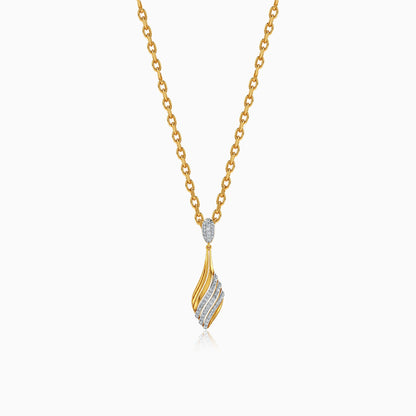 Gold Aurora Drift Lab Grown Diamond Pendant