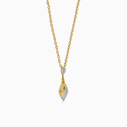 Gold Aurora Drift Lab Grown Diamond Pendant