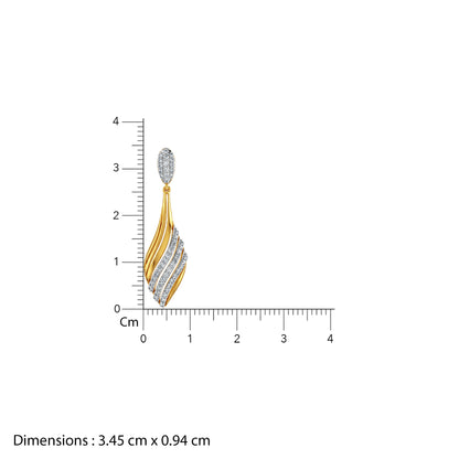 Gold Aurora Drift Lab Grown Diamond Pendant