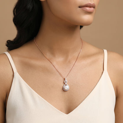 Rose Gold Marilyn Monroe Lab Grown Diamond Pendant