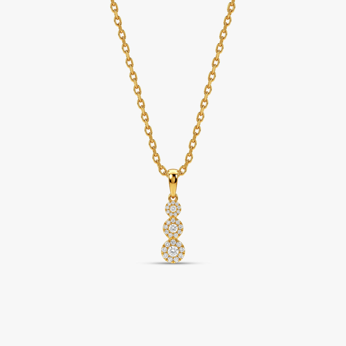 Gold Trio Lumiere Lab Grown Diamond Pendant