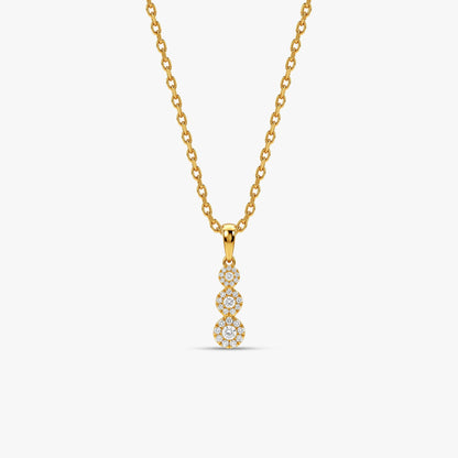 Gold Trio Lumiere Lab Grown Diamond Pendant