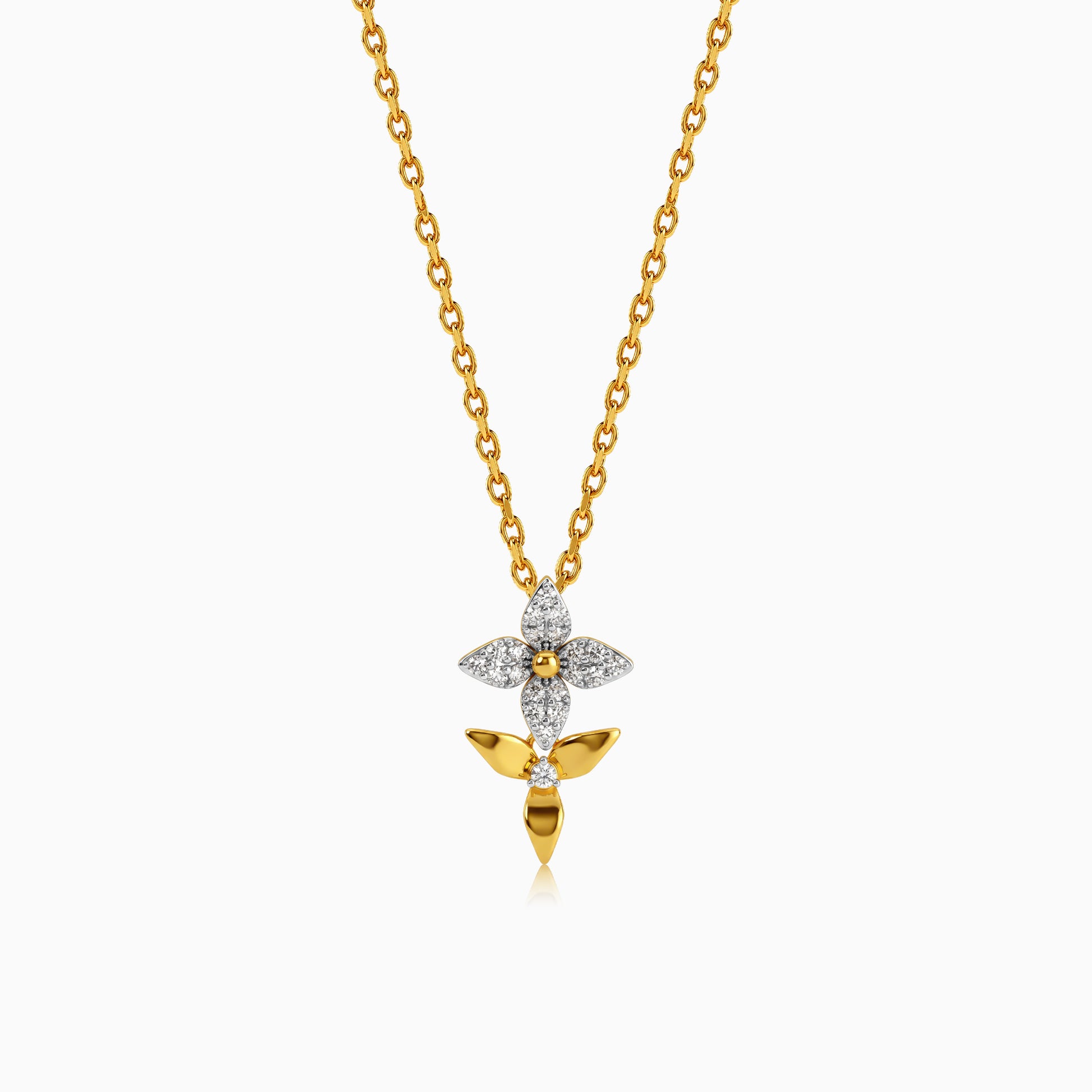 Gold Everlasting Bloom Lab Grown Diamond Pendant