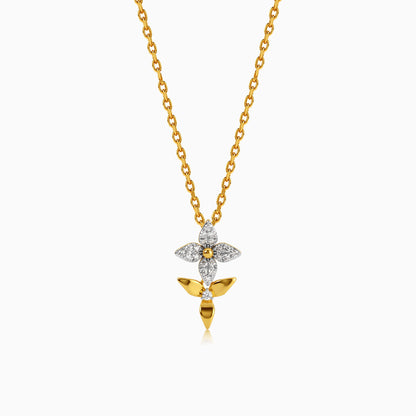 Gold Everlasting Bloom Lab Grown Diamond Pendant