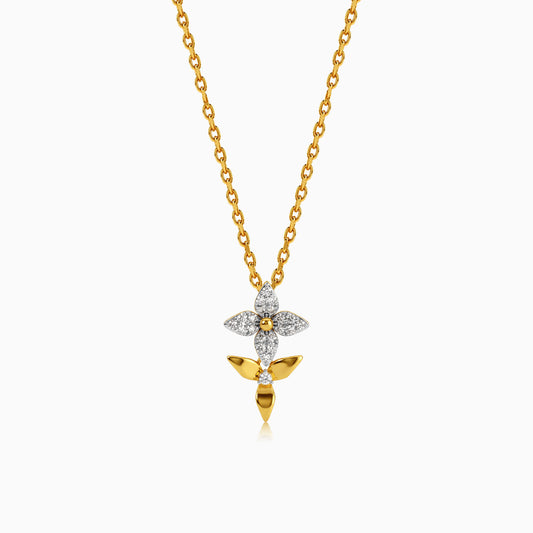 Gold Everlasting Bloom Lab Grown Diamond Pendant
