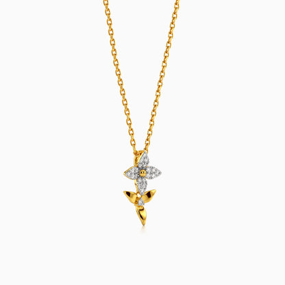 Gold Everlasting Bloom Lab Grown Diamond Pendant