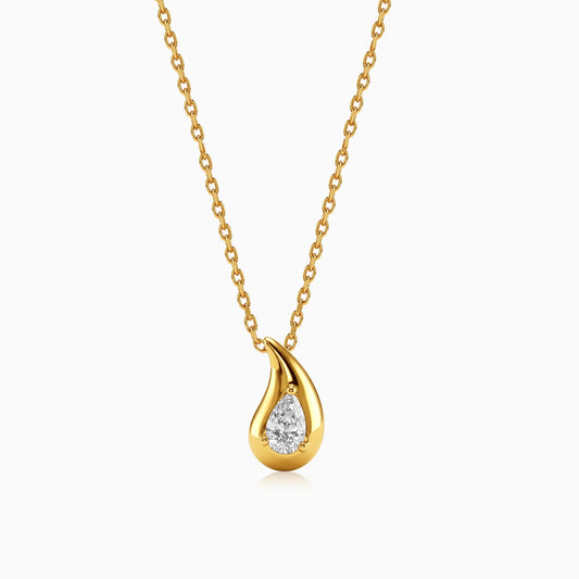 Gold Liquid Glow Lab Grown Diamond Pendant