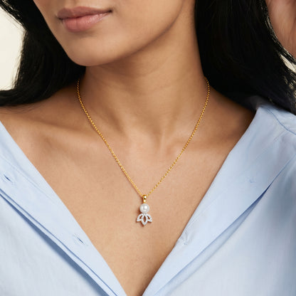 Gold Lupita Lab Grown Diamond Pendant
