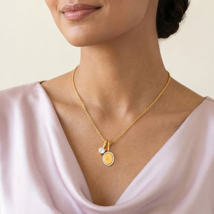 Personalised Gold Forever You Lab Grown Diamond Initial Pendant (9K)