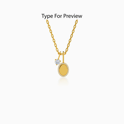 Personalised Gold Forever You Lab Grown Diamond Initial Pendant (9K)
