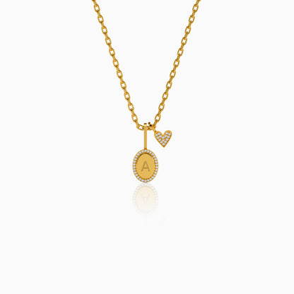Personalised Gold Forever Lab Grown Diamond Initial Pendant (9K)