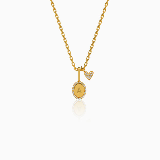 Personalised Gold Forever Lab Grown Diamond Initial Pendant (9K)