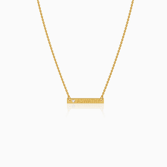 Personalised Gold Beautiful Lab Grown Diamond Necklace (9k)