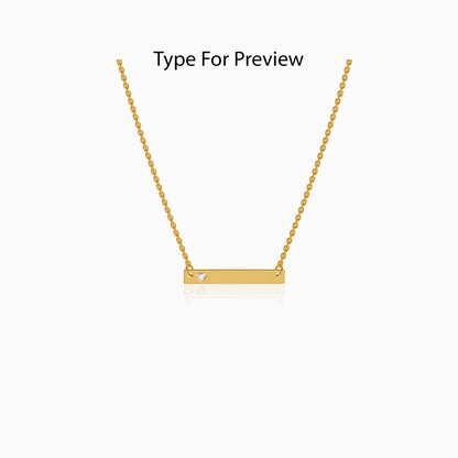 Personalised Gold Beautiful Lab Grown Diamond Necklace (9k)