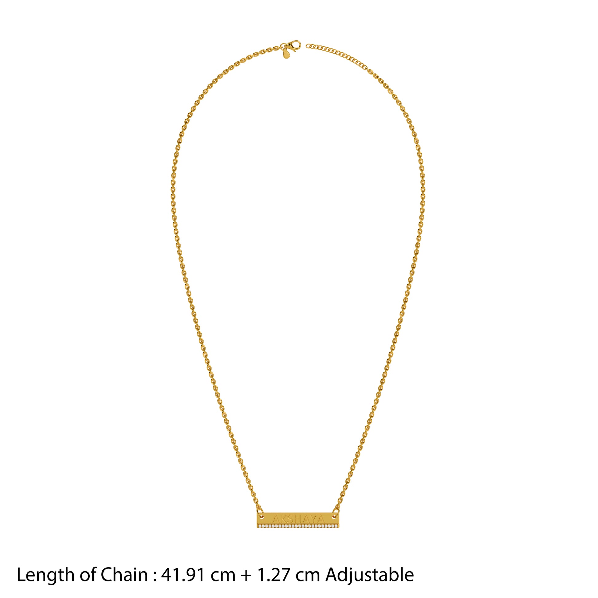 Personalised Gold Special Lab Grown Diamond Necklace (9k)