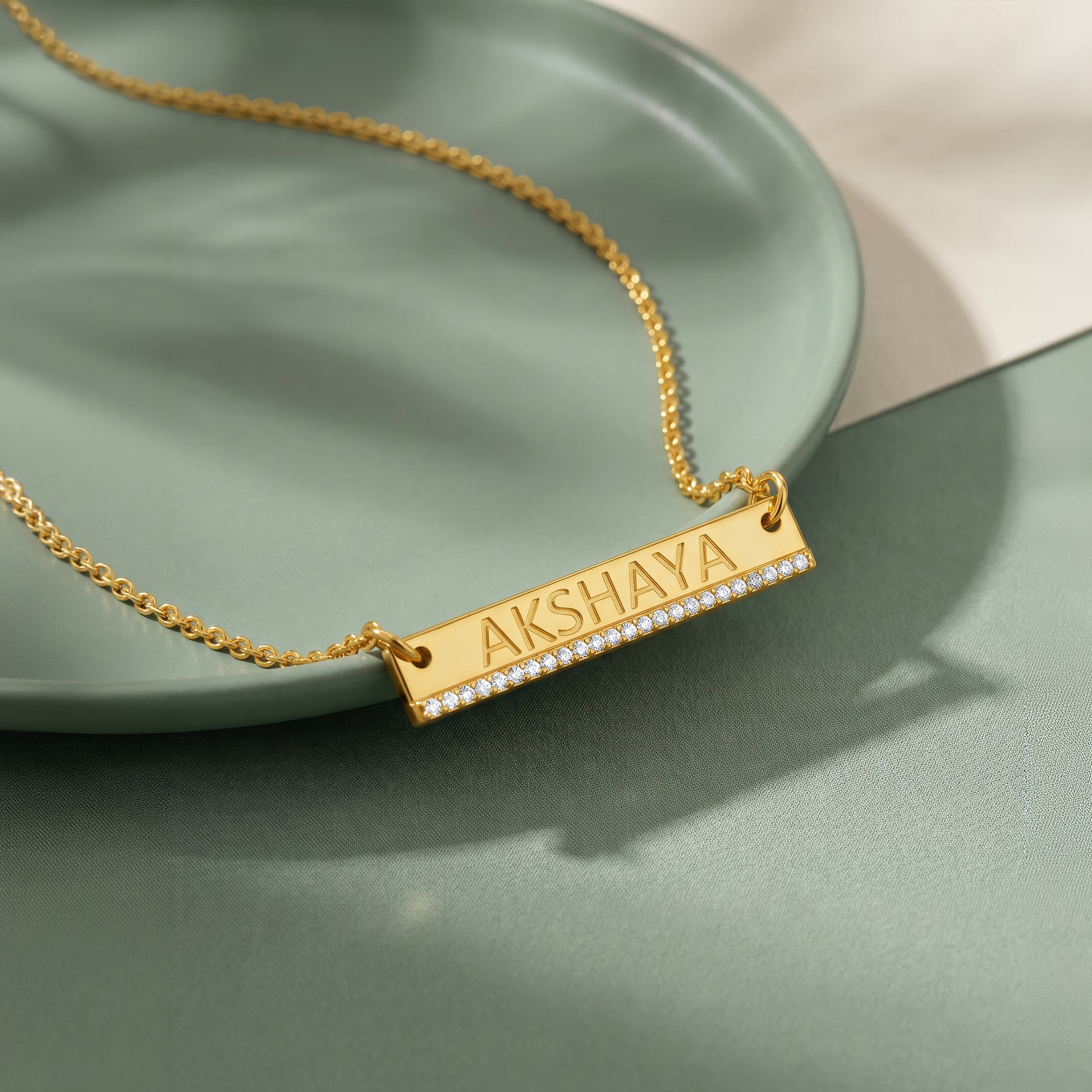 Personalised Gold Special Lab Grown Diamond Necklace (9k)