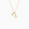 Personalised Gold Luv Lab Grown Diamond Initial Pendant (9K)
