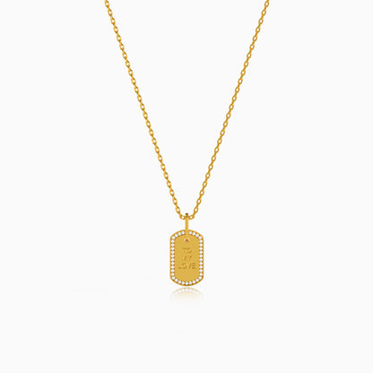 Personalised Gold Something Timeless Lab Grown Diamond Pendant (9K)