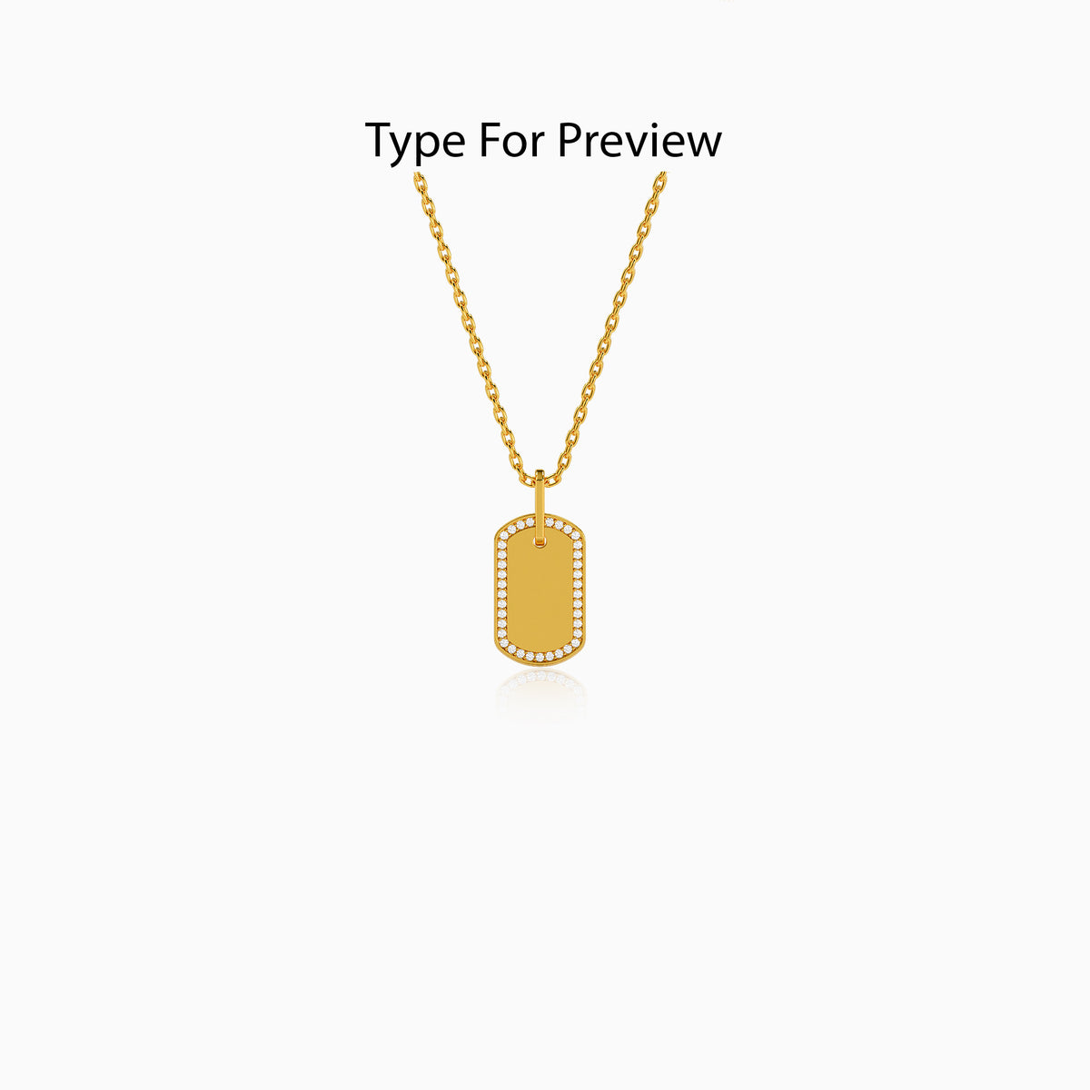 Personalised Gold Something Timeless Lab Grown Diamond Pendant (9K)