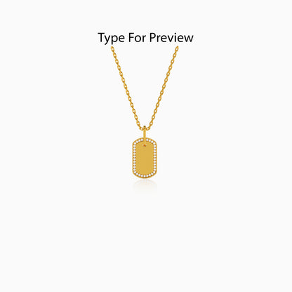 Personalised Gold Something Timeless Lab Grown Diamond Pendant (9K)