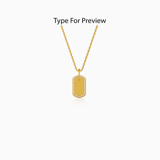 Personalised Gold Something Timeless Lab Grown Diamond Pendant (9K)