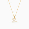 Personalised Gold Classic Lab Grown Diamond Initial Pendant
