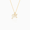 Personalised Gold Grace Lab Grown Diamond Initial Pendant
