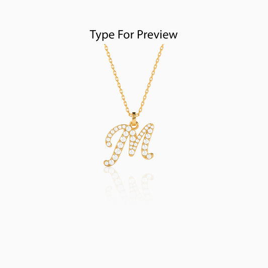 Personalised Gold Grace Lab Grown Diamond Initial Pendant