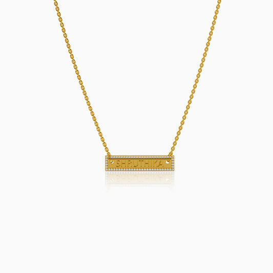 Personalised Gold Moment Lab Grown Diamond Necklace (9K)