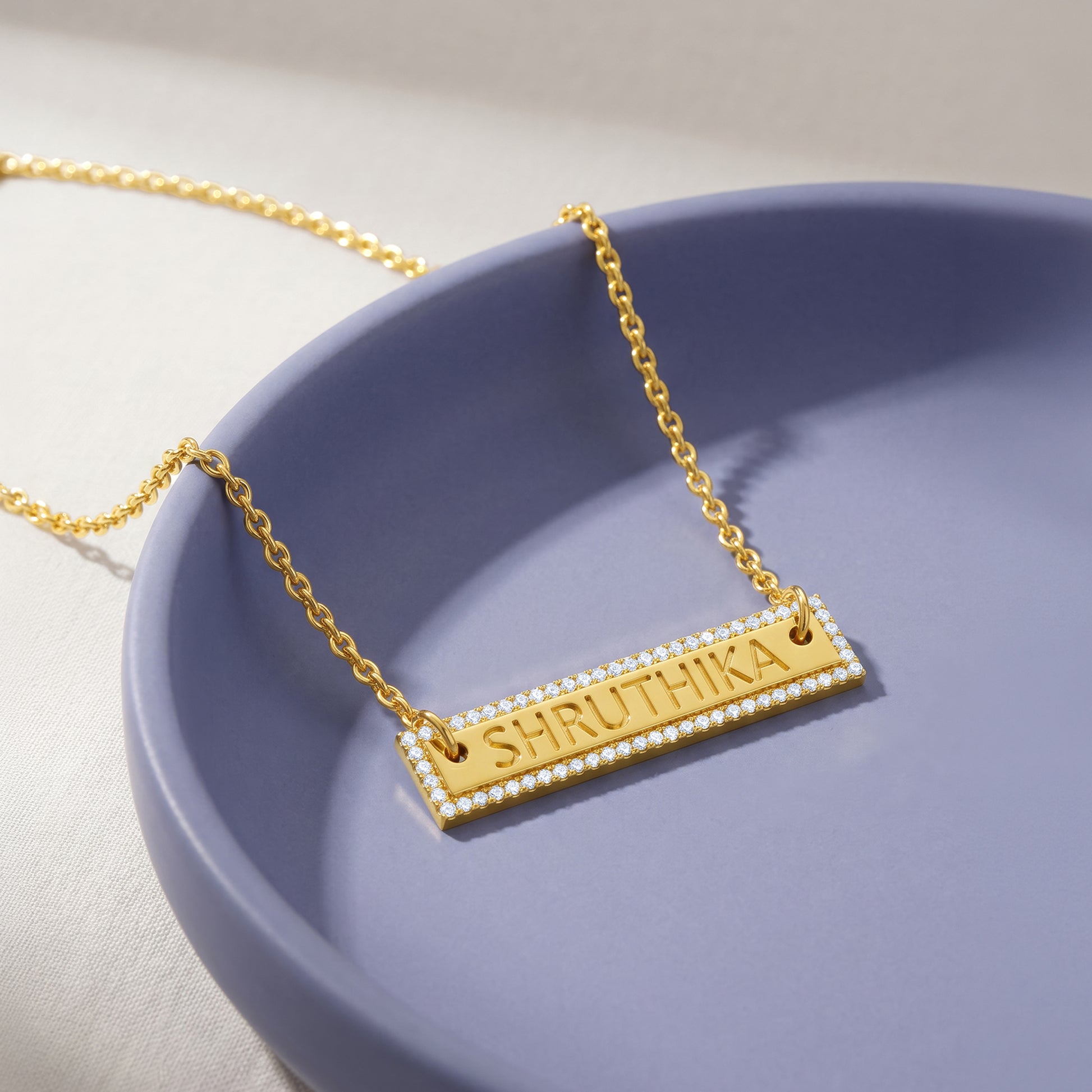 Personalised Gold Moment Lab Grown Diamond Necklace (9K)