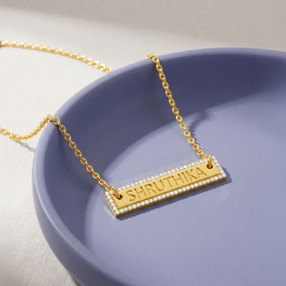 Personalised Gold Moment Lab Grown Diamond Necklace (9K)