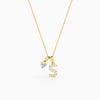 Personalised Gold Lovely Lab Grown Diamond Initial Pendant (9k)