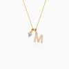 Personalised Gold Love You Lab Grown Diamond Initial Pendant (9K)