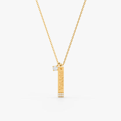 Personalised Gold Aegina Lab Grown Diamond Initial Pendant