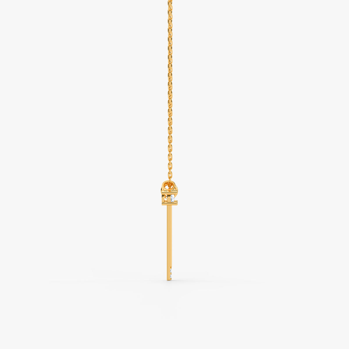 Personalised Gold Aegina Lab Grown Diamond Initial Pendant